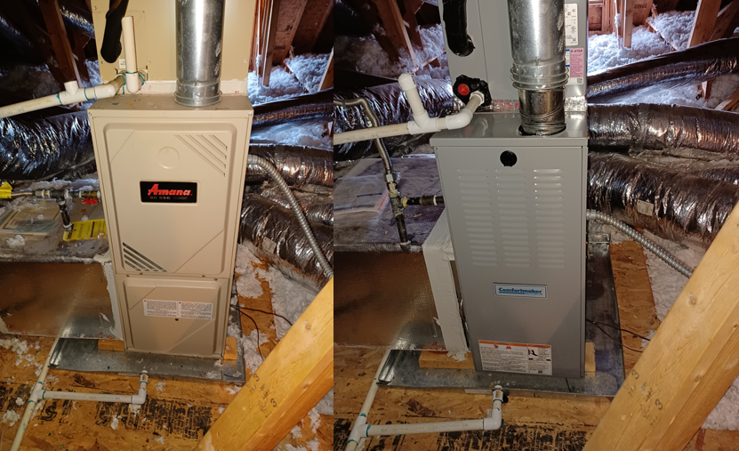 Furnace Install Before and After