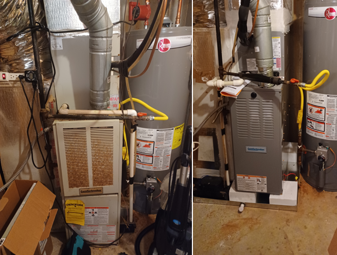 Furnace Install Before and After